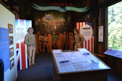Example of interactive historical informational displays at the visitor center